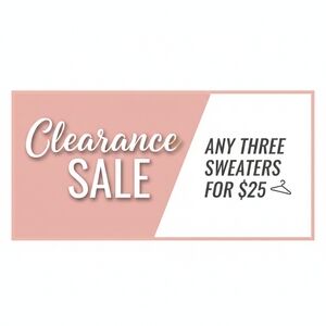 Choose Any 3 Sweaters From My closet - $25